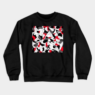 Abstract geometric pattern - red, gray, black and white. Crewneck Sweatshirt